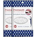Fremouth Orthodontic Flossers for Braces - Ortho Floss Picks, 100 Count