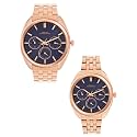 French Connection Analog Blue Dial Couple39s Watch
