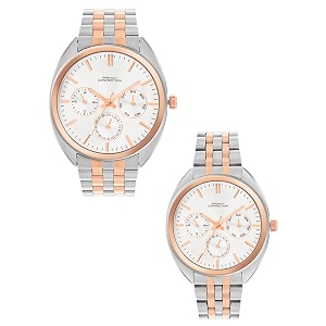 French Connection Analog Silver Dial Couples Watch