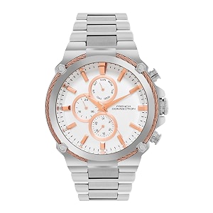 French Connection Astro Multifunction White Round Dial