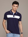French Connection Colorblock Men Polo Neck Navy