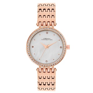 French Connection Ethereal Silver Round Dial Womens