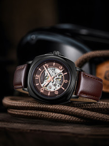 French Connection FCA44BRL Brown Sunray Round Dial