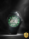 French Connection Mechalume MECHALUME See Through Green Round Dial | Black Silicone Strap Automatic Watch Analog Watch - For Men
