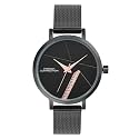 French Connection Sunray Black Round Dial with