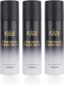 french essence luxury urban no gas deo body spray with long lasting fragrance 120 ml each deodorant spray - for men 360 ml pack of 3