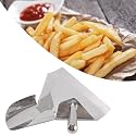 French Fries Shovel, French Fry Scoop with Right Handle, Rustproof Stainless Steel Food Popcorn Shovel for Snacks, Ice, Candy, Desserts, Dry Goods