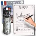 French Gifts for Men and Women | Real Piece of France | Unusual France Gift Ideas | Blank Certificate to Write in The Name of Your Choice | Gifts of France | French Christmas Gifts | Paris Gifts