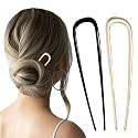 French Hair Pin Hair Pins for Women,2026 French Twist Hair Pin,U Shaped Hair Pins Metal Vintage Hair Sticks Hairstyle for Women (Gold+Black)