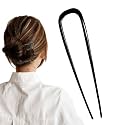 French Hair Pin Hair Pins for Women,2026 French Twist Hair Pin,U Shaped Hair Pins Metal Vintage Hair Sticks Hairstyle for Women (Black*)