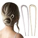 French Hair Pin Hair Pins for Women,2026 French Twist Hair Pin,U Shaped Hair Pins Metal Vintage Hair Sticks Hairstyle for Women (Gold+Silver)