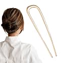 French Hair Pin Hair Pins for Women,2026 French Twist Hair Pin,U Shaped Hair Pins Metal Vintage Hair Sticks Hairstyle for Women (Gold*)