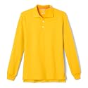 French Toast Boys' Pique Polo School Uniform Shirt with Long Sleeves for Boys and Girls,