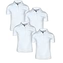 French Toast Girl's Uniform Polo Short Sleeve Interlock (4 Pack)