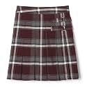 French Toast Girls' Plaid Adjustable Waist Pleated-Front Two-tab Scooter