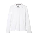 French Toast Girls' Ruffle Collar Polo Shirt with Long Sleeves