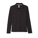 French Toast Girls' Ruffle Collar Polo Shirt with Long Sleeves