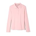 French Toast Girls' Ruffle Collar Polo Shirt with Long Sleeves