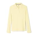 French Toast Girls' Ruffle Collar Polo Shirt with Long Sleeves