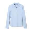 French Toast Girls' Ruffle Collar Polo Shirt with Long Sleeves