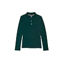 French Toast Girls' Ruffle Collar Polo Shirt with Long Sleeves