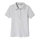 French Toast Girls' Short Sleeve Picot Collar Polo School Uniform Shirt (Standard and Plus)