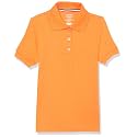 French Toast Girls' Short Sleeve Picot Collar Polo School Uniform Shirt (Standard and Plus)