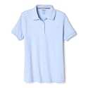 French Toast Girls' Short Sleeve Picot Collar Polo School Uniform Shirt (Standard and Plus)