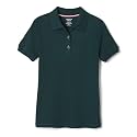 French Toast Girls' Short Sleeve Picot Collar Polo School Uniform Shirt (Standard and Plus)