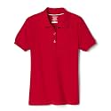 French Toast Girls' Short Sleeve Picot Collar Polo School Uniform Shirt (Standard and Plus)