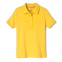 French Toast Girls' Short Sleeve Picot Collar Polo School Uniform Shirt (Standard and Plus)