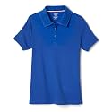French Toast Girls' Short Sleeve Picot Collar Polo School Uniform Shirt (Standard and Plus)