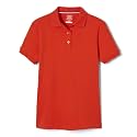 French Toast Girls' Short Sleeve Picot Collar Polo School Uniform Shirt (Standard and Plus)