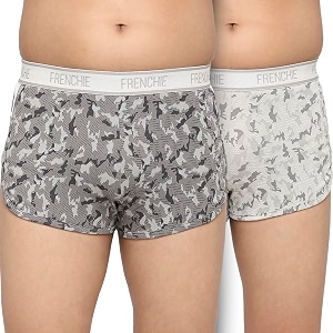 frenchie vip u19 cotton spandex fabric underwear trunk combo set for teenage boys with outer elastic waistband