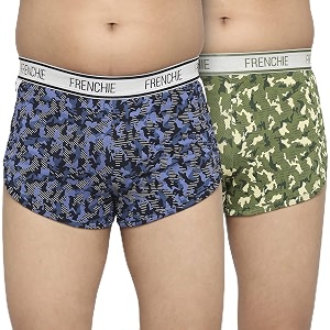 frenchie vip u19 cotton spandex fabric underwear trunk combo set for teenage boys with outer elastic waistband