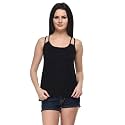 Frenchtrendz Viscose Sleeveless Shoulder Straps Top with