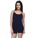 Frenchtrendz Viscose Sleeveless Shoulder Straps Top with