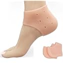 Silicone Gel Heel Pad Socks For Heel Swelling Pain Relief, Anti Crack Full Length Dry Hard Cracked Heels Repair Cream Foot Care For Men And Women (Half length)(1 Pair)