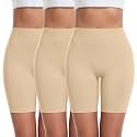 FRESBEIT Slip Shorts for Under Dresses Anti Chafing Yoga Biker Shorts Women