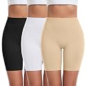 FRESBEIT Slip Shorts for Under Dresses Anti Chafing Yoga Biker Shorts Women