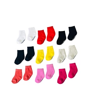 fresfoot organic cotton socks for new born baby 0-18 months - multicolour