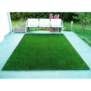 fresh from loom 45 mm washable grass dust amp waterproof green mats  artificial grass carpet mat  high density premium lawn turf  indoor amp outdoor use mats  skin friendly size - 45 x 2 feet