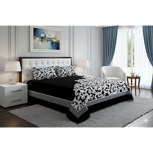 Fresh from Loom Printed Bedsheet Abstract Print