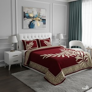 Fresh from Loom Printed Bedsheet Leaf Print