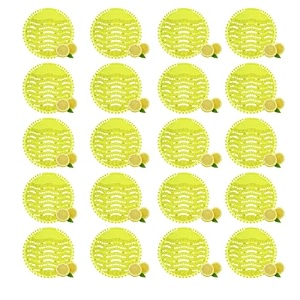 fresh n clean urinal screen anti-splash toilet mat bathroom deodorizer spatter reducing lemon fragrance refresher with air freshener ideal for bathrooms restaurants bars amp offices pack of 20