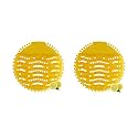 Fresh n Clean Urinal Screen Anti-Splash Toilet Mat Bathroom Deodorizer Spatter Reducing Lemon Fragrance Refresher with Air Freshener Ideal for Restrooms in Restaurants, Bars (Yellow, Pack of 2)