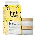 Fresh Wave Odor Removing Gel 2-Pack Glass Jar &amp; 63oz Refill, Lemon