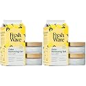 Fresh Wave Odor Removing Gel Eco-Refill, 63 oz. Lemon Scent | 2 Empty Refillable Glass Jars | 2 Room Set (Pack of 2)