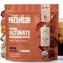FreshCap Ultimate Mushroom Coffee, Decaf Instant Powder, 15 Servings