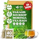 FreshDrinkUS, Premium 40 Paragis Soursop Moringa Tea Bags, 100% Natural &amp; Pure, Made with Natural Materials-Corn Fiber Tea Bags, Sugar/Gluten Free. Rich in Antioxidants.